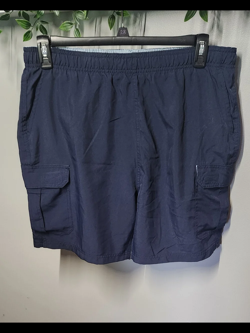 Berkley Jensen Navy Men's Cargo Swim Trunks Large